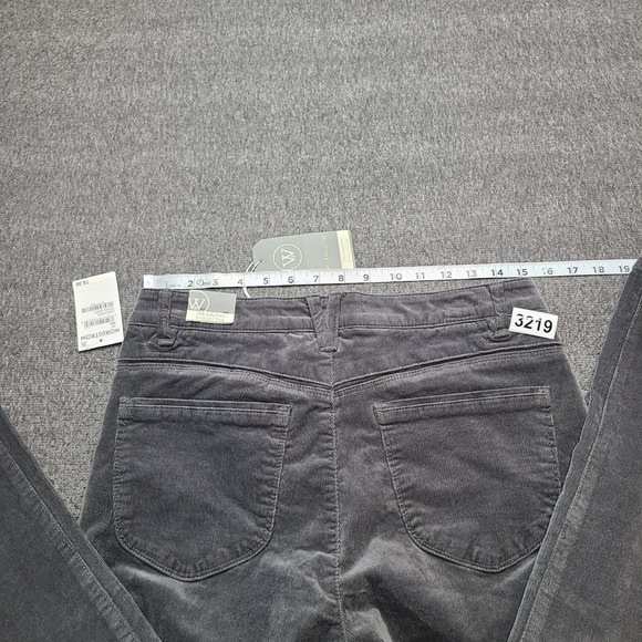 Wit & Wisdom Corduroy Pants Womens 10 Grey NEW Straight Leg Absolution Nordstrom - Picture 8 of 9